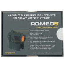 Load image into Gallery viewer, Sig Sauer Romeo5 2 MOA Red Dot Sight 1x20 ~ #SOR52001