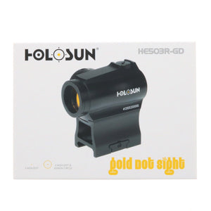 Holosun Gold Dot Sight 2 MOA Dot & 65 MOA Circle ~ #HE503R-GD