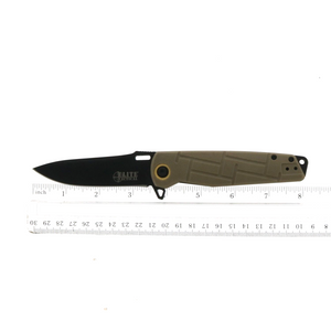 Tactical Elite Liner Lock Folding Pocket Knife 3.5" 8Cr13MoV Steel Blade Tan  Handle ~ NEW
