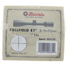 Load image into Gallery viewer, Burris Fullfield E1 3-9x50 Matte Ballistic Plex Riflescope 200330 ~ Ships Fast