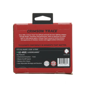 Crimson Trace Complete Focus LaserGuard For Sig Sauer P238 & P938 ~ #LG-492G