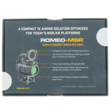 Load image into Gallery viewer, Sig Sauer Romeo-MSR 1x20mm Compact Green Dot Sight ~ #SOR72002