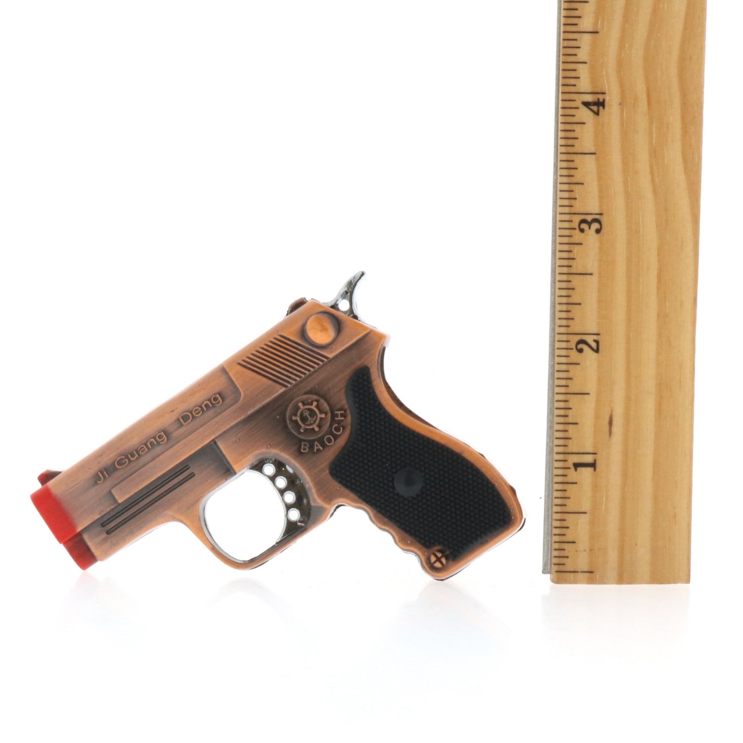 Bronze Pistol Lighter Laser #J9111 – opticsoverstock