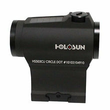 Load image into Gallery viewer, Holosun Solar Red Dot Sight 1X ~ 2 MOA Dot &amp; 65 MOA Circle ~ Black #HS503CU
