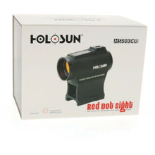 Load image into Gallery viewer, Holosun Solar Red Dot Sight 1X ~ 2 MOA Dot &amp; 65 MOA Circle ~ Black #HS503CU