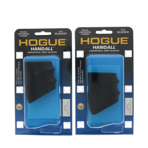 Hogue Handall Universal Rubber Grip Sleeve: Black: Fits All Glocks & Most Semi-Auto Pistols ~ #17000 ~ 2 Pack