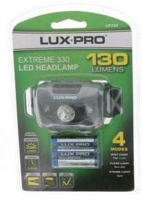 LuxPro Waterproof LED Headlamp Light Flashlight ~ #LP330