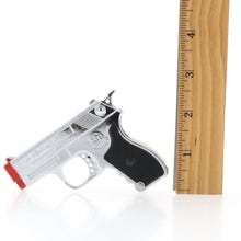 Load image into Gallery viewer, Silver Pistol Lighter With Laser ~ #J9111